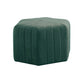 Contemporary Footstool Ottoman Suede Upholstered Solid Color Pentagon Ottoman 18.5"L x 18.5"W x 12"H Green 1 Piece Clearhalo 'furn' 'furn_ottomans_poufs' 'Furniture' 'Living Room Furniture' 'Ottomans & Poufs' 'ottomans_poufs' 5852184