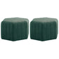 Contemporary Footstool Ottoman Suede Upholstered Solid Color Pentagon Ottoman 18.5"L x 18.5"W x 12"H Green 2 Piece Set Clearhalo 'furn' 'furn_ottomans_poufs' 'Furniture' 'Living Room Furniture' 'Ottomans & Poufs' 'ottomans_poufs' 5852186