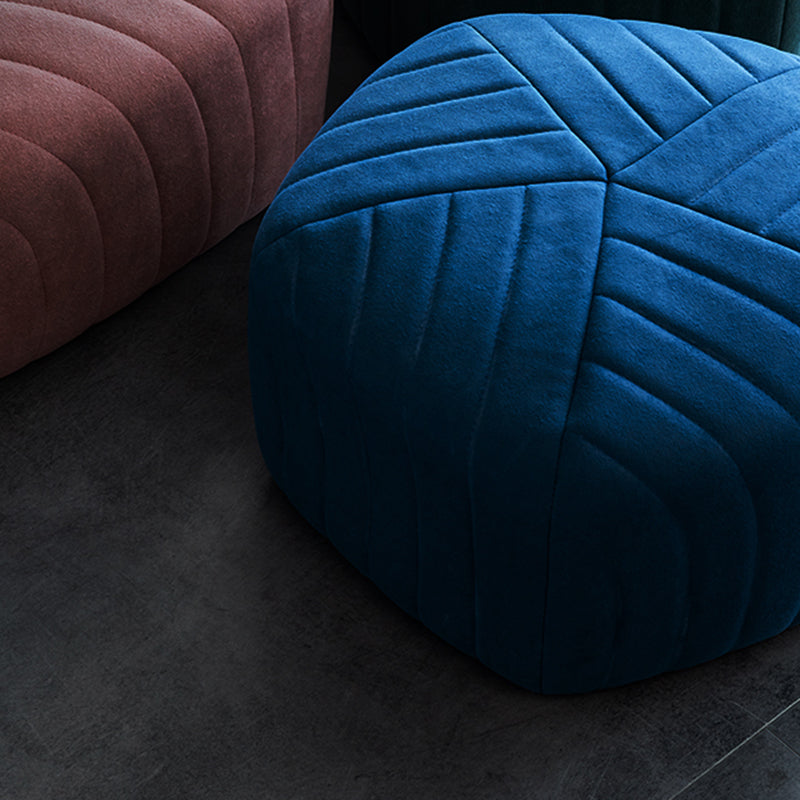Contemporary Footstool Ottoman Suede Upholstered Solid Color Pentagon Ottoman Clearhalo 'furn' 'furn_ottomans_poufs' 'Furniture' 'Living Room Furniture' 'Ottomans & Poufs' 'ottomans_poufs' 5852187
