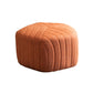 Contemporary Footstool Ottoman Suede Upholstered Solid Color Pentagon Ottoman 18"L x 18"W x 12"H Orange Red 1 Piece Clearhalo 'furn' 'furn_ottomans_poufs' 'Furniture' 'Living Room Furniture' 'Ottomans & Poufs' 'ottomans_poufs' 5852190