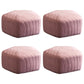 Contemporary Footstool Ottoman Suede Upholstered Solid Color Pentagon Ottoman 18"L x 18"W x 12"H Pinkish Red 4 Piece Set Clearhalo 'furn' 'furn_ottomans_poufs' 'Furniture' 'Living Room Furniture' 'Ottomans & Poufs' 'ottomans_poufs' 5852199