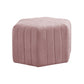 Contemporary Footstool Ottoman Suede Upholstered Solid Color Pentagon Ottoman 18.5"L x 18.5"W x 12"H Pinkish Red 1 Piece Clearhalo 'furn' 'furn_ottomans_poufs' 'Furniture' 'Living Room Furniture' 'Ottomans & Poufs' 'ottomans_poufs' 5852200
