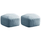Contemporary Footstool Ottoman Suede Upholstered Solid Color Pentagon Ottoman 18"L x 18"W x 12"H Sky Blue 2 Piece Set Clearhalo 'furn' 'furn_ottomans_poufs' 'Furniture' 'Living Room Furniture' 'Ottomans & Poufs' 'ottomans_poufs' 5852204