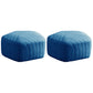 Contemporary Footstool Ottoman Suede Upholstered Solid Color Pentagon Ottoman 18"L x 18"W x 12"H Navy 2 Piece Set Clearhalo 'furn' 'furn_ottomans_poufs' 'Furniture' 'Living Room Furniture' 'Ottomans & Poufs' 'ottomans_poufs' 5852210