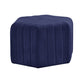 Contemporary Footstool Ottoman Suede Upholstered Solid Color Pentagon Ottoman 18.5"L x 18.5"W x 12"H Navy 1 Piece Clearhalo 'furn' 'furn_ottomans_poufs' 'Furniture' 'Living Room Furniture' 'Ottomans & Poufs' 'ottomans_poufs' 5852212