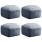Contemporary Footstool Ottoman Suede Upholstered Solid Color Pentagon Ottoman 18"L x 18"W x 12"H Heather Gray 4 Piece Set Clearhalo 'furn' 'furn_ottomans_poufs' 'Furniture' 'Living Room Furniture' 'Ottomans & Poufs' 'ottomans_poufs' 5852217