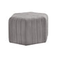 Contemporary Footstool Ottoman Suede Upholstered Solid Color Pentagon Ottoman 18.5"L x 18.5"W x 12"H Heather Gray 1 Piece Clearhalo 'furn' 'furn_ottomans_poufs' 'Furniture' 'Living Room Furniture' 'Ottomans & Poufs' 'ottomans_poufs' 5852218