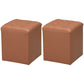 Genuine Leathe Ottoman Square Modern Water Resistant Tufted Cube Ottoman Khaki 2 Piece Set Clearhalo 'furn' 'furn_ottomans_poufs' 'Furniture' 'Living Room Furniture' 'Ottomans & Poufs' 'ottomans_poufs' 5852245