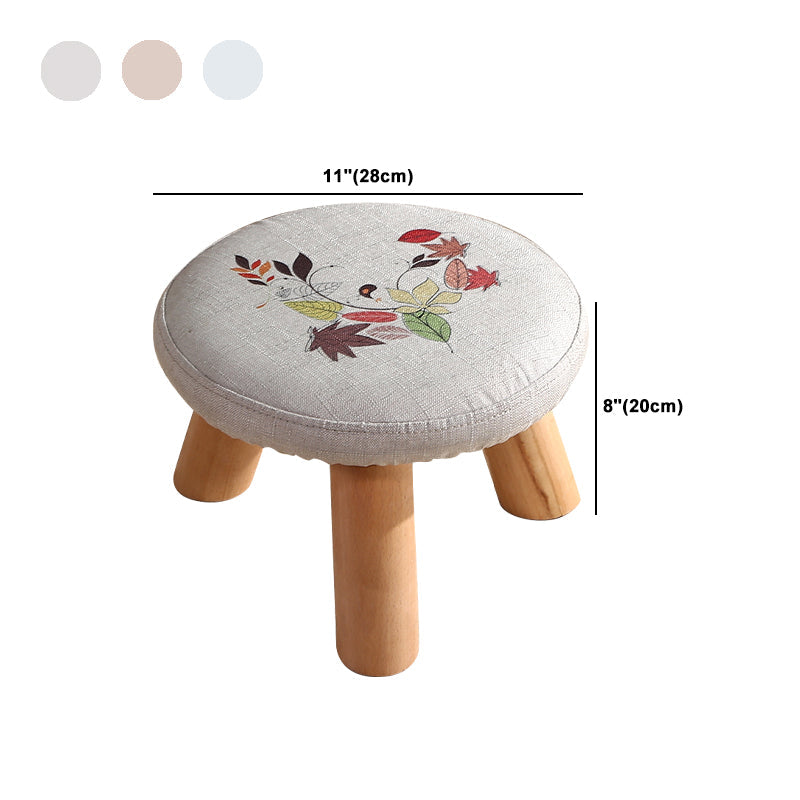 Grey Scratch Resistant Standard Flower Pattern Cotton Standard Clearhalo 'furn' 'furn_ottomans_poufs' 'Furniture' 'Living Room Furniture' 'Ottomans & Poufs' 'ottomans_poufs' 5852272