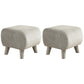 Stylish Indoor Velvet Ottoman Solid Color Stain Resistant Footstool Ottoman Grey 2 Piece Set Clearhalo 'furn' 'furn_ottomans_poufs' 'Furniture' 'Living Room Furniture' 'Ottomans & Poufs' 'ottomans_poufs' 5852400