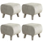 Stylish Indoor Velvet Ottoman Solid Color Stain Resistant Footstool Ottoman Grey 4 Piece Set Clearhalo 'furn' 'furn_ottomans_poufs' 'Furniture' 'Living Room Furniture' 'Ottomans & Poufs' 'ottomans_poufs' 5852401