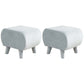 Stylish Indoor Velvet Ottoman Solid Color Stain Resistant Footstool Ottoman Light Blue 2 Piece Set Clearhalo 'furn' 'furn_ottomans_poufs' 'Furniture' 'Living Room Furniture' 'Ottomans & Poufs' 'ottomans_poufs' 5852406