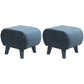 Stylish Indoor Velvet Ottoman Solid Color Stain Resistant Footstool Ottoman Blue 2 Piece Set Clearhalo 'furn' 'furn_ottomans_poufs' 'Furniture' 'Living Room Furniture' 'Ottomans & Poufs' 'ottomans_poufs' 5852418