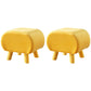 Stylish Indoor Velvet Ottoman Solid Color Stain Resistant Footstool Ottoman Yellow 2 Piece Set Clearhalo 'furn' 'furn_ottomans_poufs' 'Furniture' 'Living Room Furniture' 'Ottomans & Poufs' 'ottomans_poufs' 5852423