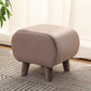 Stylish Indoor Velvet Ottoman Solid Color Stain Resistant Footstool Ottoman Khaki 1 Piece Clearhalo 'furn' 'furn_ottomans_poufs' 'Furniture' 'Living Room Furniture' 'Ottomans & Poufs' 'ottomans_poufs' 5852426