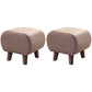 Stylish Indoor Velvet Ottoman Solid Color Stain Resistant Footstool Ottoman Khaki 2 Piece Set Clearhalo 'furn' 'furn_ottomans_poufs' 'Furniture' 'Living Room Furniture' 'Ottomans & Poufs' 'ottomans_poufs' 5852427
