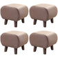 Stylish Indoor Velvet Ottoman Solid Color Stain Resistant Footstool Ottoman Khaki 4 Piece Set Clearhalo 'furn' 'furn_ottomans_poufs' 'Furniture' 'Living Room Furniture' 'Ottomans & Poufs' 'ottomans_poufs' 5852428