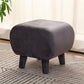 Stylish Indoor Velvet Ottoman Solid Color Stain Resistant Footstool Ottoman Dark Gray 1 Piece Clearhalo 'furn' 'furn_ottomans_poufs' 'Furniture' 'Living Room Furniture' 'Ottomans & Poufs' 'ottomans_poufs' 5852432