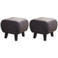Stylish Indoor Velvet Ottoman Solid Color Stain Resistant Footstool Ottoman Dark Gray 2 Piece Set Clearhalo 'furn' 'furn_ottomans_poufs' 'Furniture' 'Living Room Furniture' 'Ottomans & Poufs' 'ottomans_poufs' 5852433