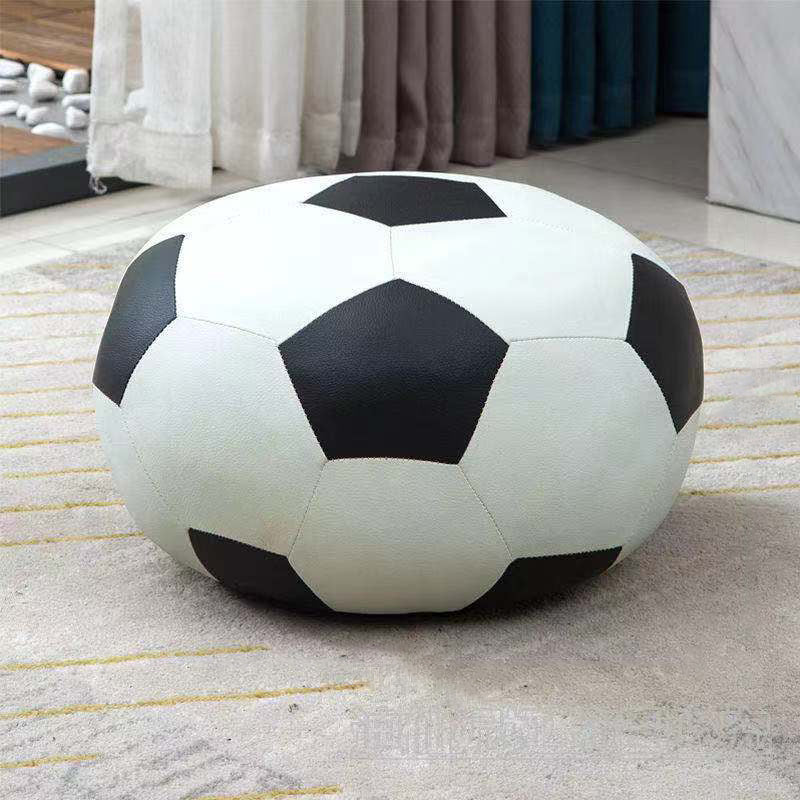 Water Resistant Standard Round Modern Red Leather Pouf for Living Room White 1 Piece Clearhalo 'furn' 'furn_ottomans_poufs' 'Furniture' 'Living Room Furniture' 'Ottomans & Poufs' 'ottomans_poufs' 5852447