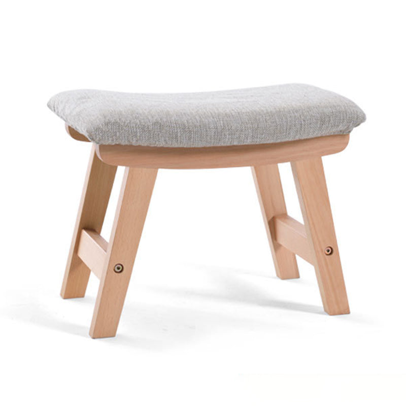 Rectangle Ottoman Contemporary Footstools Linen Upholstered Tear Resistant Ottoman Grey 1 Piece Wood Clearhalo 'furn' 'furn_ottomans_poufs' 'Furniture' 'Living Room Furniture' 'Ottomans & Poufs' 'ottomans_poufs' 5852470