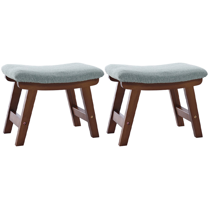 Rectangle Ottoman Contemporary Footstools Linen Upholstered Tear Resistant Ottoman Navy 2 Piece Set Walnut Clearhalo 'furn' 'furn_ottomans_poufs' 'Furniture' 'Living Room Furniture' 'Ottomans & Poufs' 'ottomans_poufs' 5852493