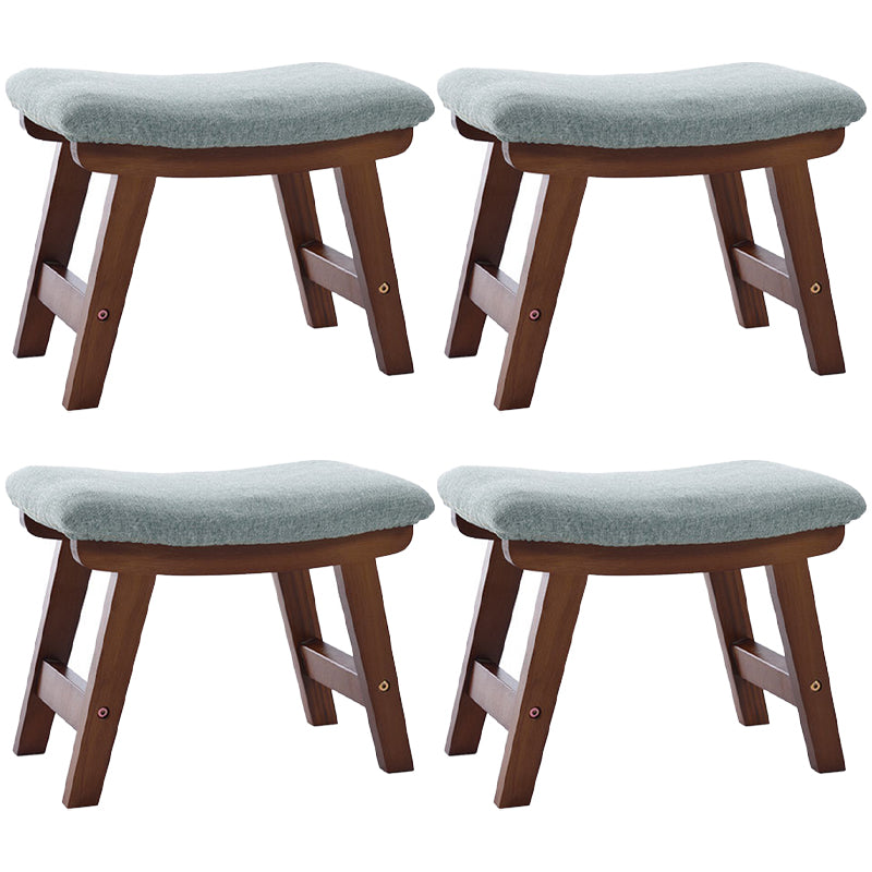 Rectangle Ottoman Contemporary Footstools Linen Upholstered Tear Resistant Ottoman Navy 4 Piece Set Walnut Clearhalo 'furn' 'furn_ottomans_poufs' 'Furniture' 'Living Room Furniture' 'Ottomans & Poufs' 'ottomans_poufs' 5852494