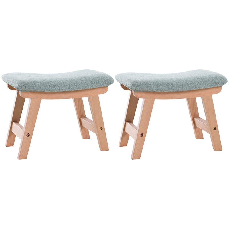 Rectangle Ottoman Contemporary Footstools Linen Upholstered Tear Resistant Ottoman Navy 2 Piece Set Wood Clearhalo 'furn' 'furn_ottomans_poufs' 'Furniture' 'Living Room Furniture' 'Ottomans & Poufs' 'ottomans_poufs' 5852496