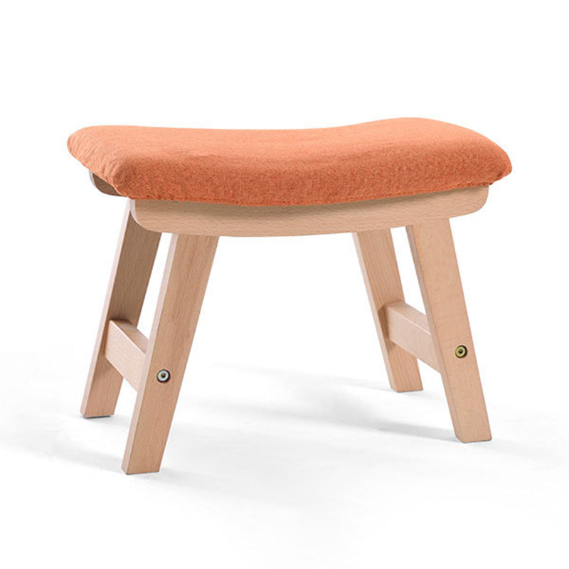 Rectangle Ottoman Contemporary Footstools Linen Upholstered Tear Resistant Ottoman Orange 1 Piece Wood Clearhalo 'furn' 'furn_ottomans_poufs' 'Furniture' 'Living Room Furniture' 'Ottomans & Poufs' 'ottomans_poufs' 5852501