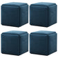 Modern Square Pouf Chair Plain Velvet with Storage Chair Ottoman