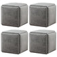Modern Square Pouf Chair Plain Velvet with Storage Chair Ottoman