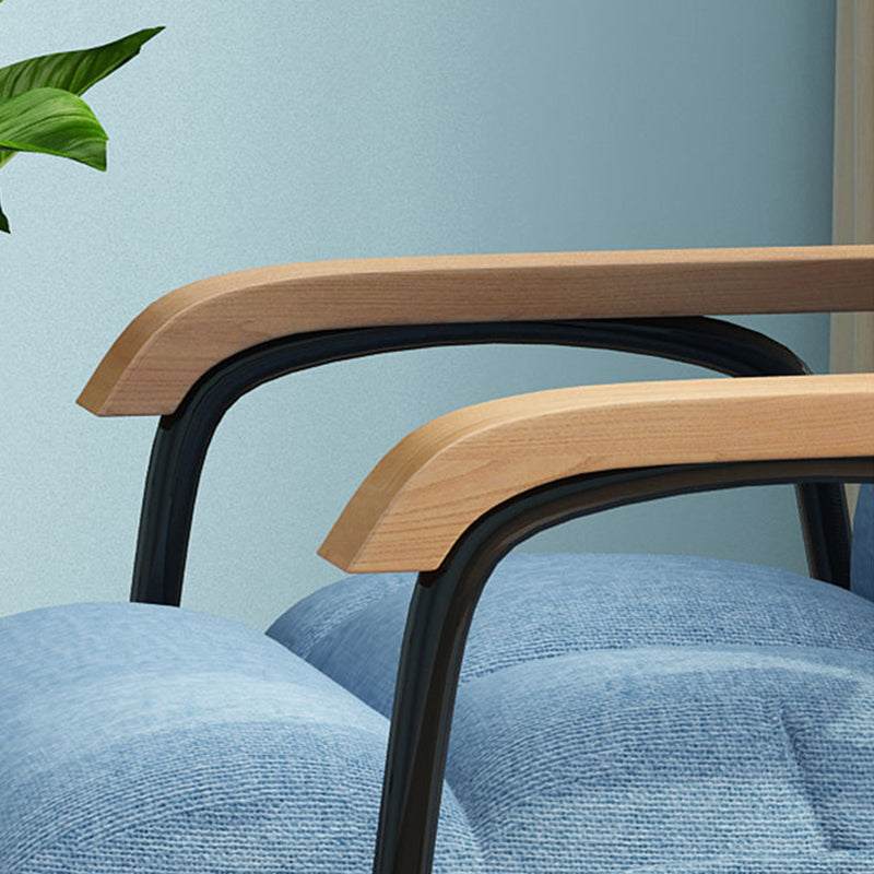 Modern Style Rocking Chair Metal Frame Spindle Rocker Chair with Cushion Clearhalo 'Chairs & Seating' 'furn' 'furn_rocking_chairs' 'Furniture' 'Living Room Furniture' 'Rocking Chairs' 'rocking_chairs' 5853608