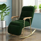 Modern Style Rocking Chair Metal Frame Spindle Rocker Chair with Cushion Blackish Green Clearhalo 'Chairs & Seating' 'furn' 'furn_rocking_chairs' 'Furniture' 'Living Room Furniture' 'Rocking Chairs' 'rocking_chairs' 5853611