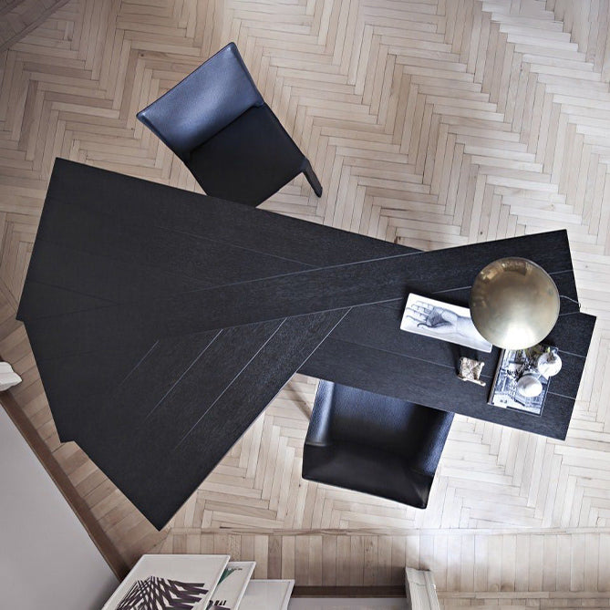 Escritorio de escritura de diseño industrial simple escritorio de madera maciza negro