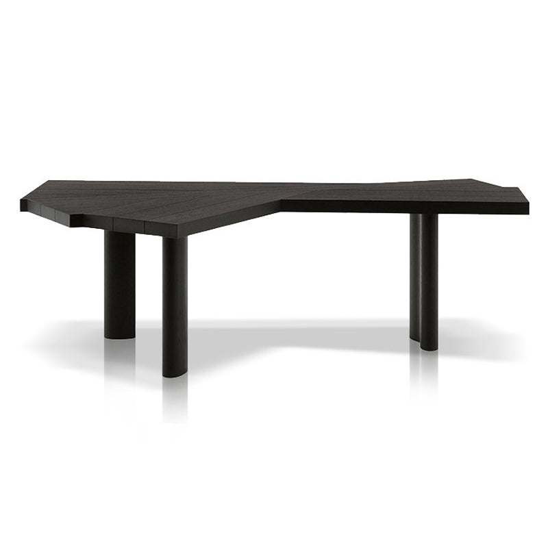 Escritorio de escritura de diseño industrial simple escritorio de madera maciza negro