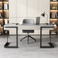 Modern Style 2-drawer Office Desk Sintered Stone Desk for Home Clearhalo 'furn' 'furn_office_desk' 'Furniture' 'Office Desks' 'Office Furniture' 'office_desk' 5855969