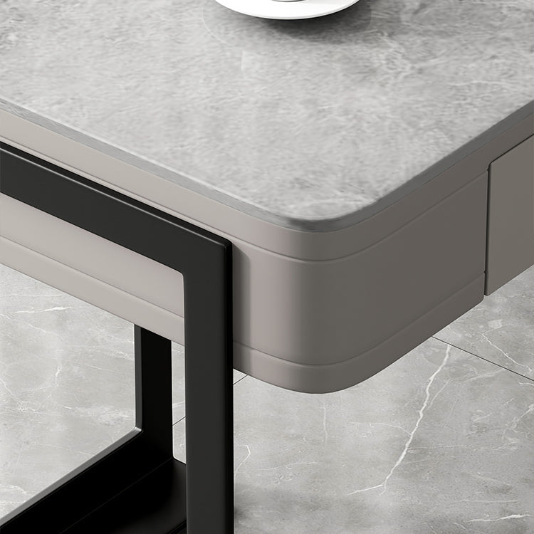 Modern Style 2-drawer Office Desk Sintered Stone Desk for Home Clearhalo 'furn' 'furn_office_desk' 'Furniture' 'Office Desks' 'Office Furniture' 'office_desk' 5855970