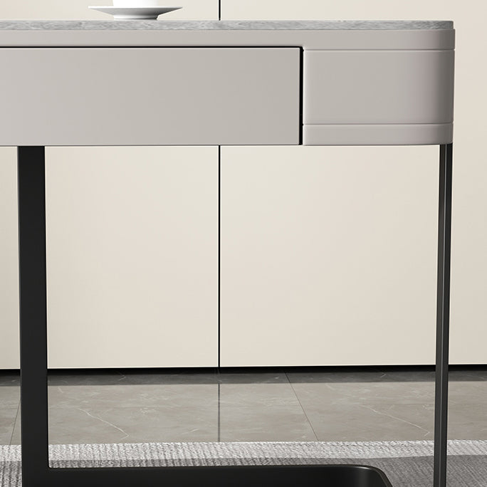 Modern Style 2-drawer Office Desk Sintered Stone Desk for Home Clearhalo 'furn' 'furn_office_desk' 'Furniture' 'Office Desks' 'Office Furniture' 'office_desk' 5855972