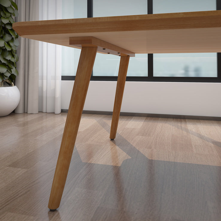 Rectangle Parsons Modern Writing Table Fixed Meeting Table of Solid Wood Clearhalo 'furn' 'furn_office_desk' 'Furniture' 'Office Desks' 'Office Furniture' 'office_desk' 5855984