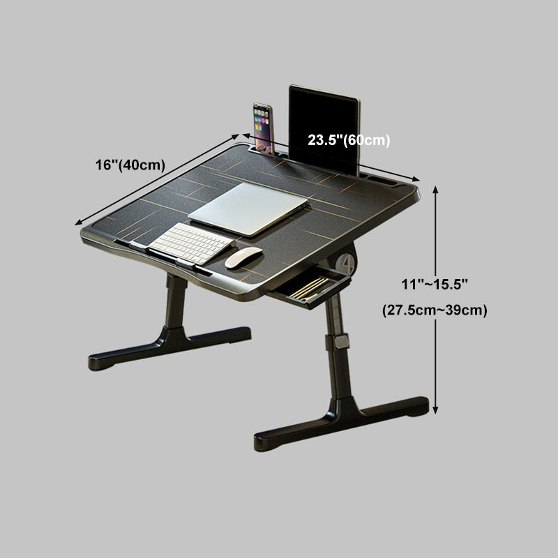 Distanza di scrittura moderna e contemporanea da 15 pollici Destina di scrittura regolabile camera da letto Black scrivania