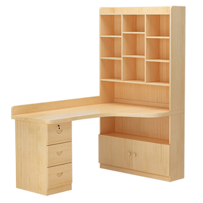 Distanza di libreria con angolo in legno massiccio moderno da 29,5 pollici per la scrivania per la casa