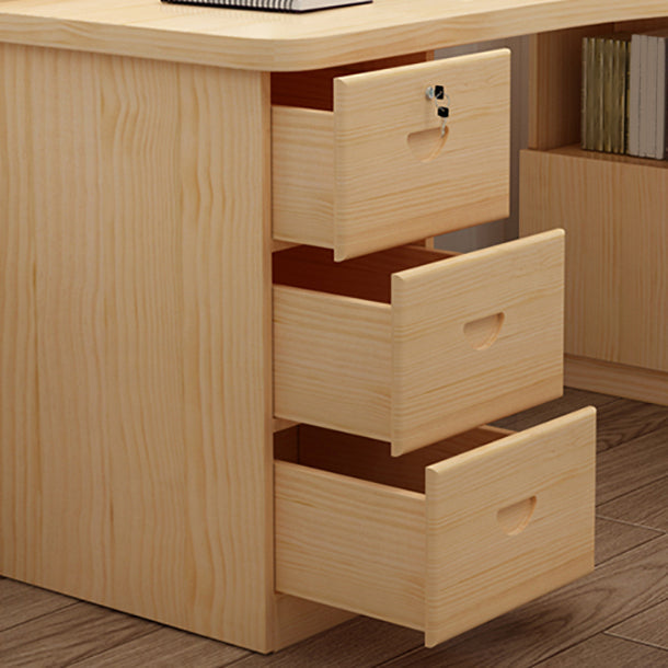 Distanza di libreria con angolo in legno massiccio moderno da 29,5 pollici per la scrivania per la casa