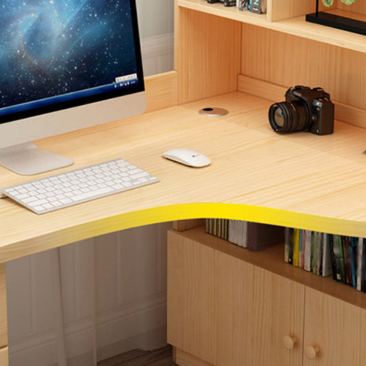 Distanza di libreria con angolo in legno massiccio moderno da 29,5 pollici per la scrivania per la casa