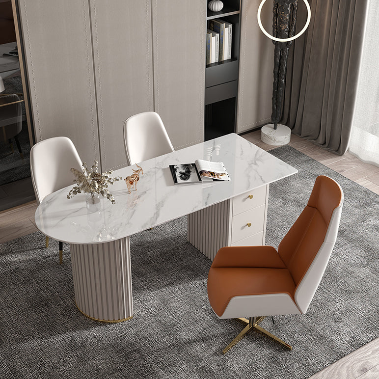 Banco di studio a forma di penisola di scrittura camera da letto con cassetto