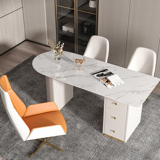 Banco di studio a forma di penisola di scrittura camera da letto con cassetto