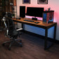 Tavolo da scrittura industriale in legno massiccio rettangolare home office scrivania