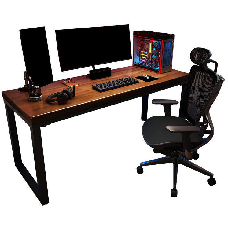 Tavolo da scrittura industriale in legno massiccio rettangolare home office scrivania