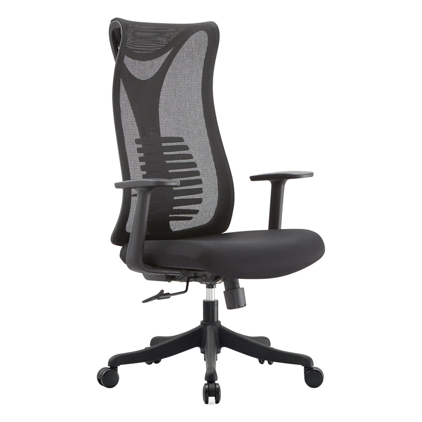 Contemporary Mesh Office Desk Chair High Back Black Office Chair with Arms Without Headrest 1 Piece Clearhalo 'furn' 'furn_office_chair' 'Furniture' 'Office Chairs' 'Office Furniture' 'office_chair' 5856274