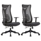 Contemporary Mesh Office Desk Chair High Back Black Office Chair with Arms Without Headrest 2 Piece Set Clearhalo 'furn' 'furn_office_chair' 'Furniture' 'Office Chairs' 'Office Furniture' 'office_chair' 5856276