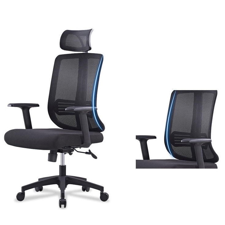 Contemporary Mesh Office Desk Chair High Back Black Office Chair with Arms Clearhalo 'furn' 'furn_office_chair' 'Furniture' 'Office Chairs' 'Office Furniture' 'office_chair' 5856279